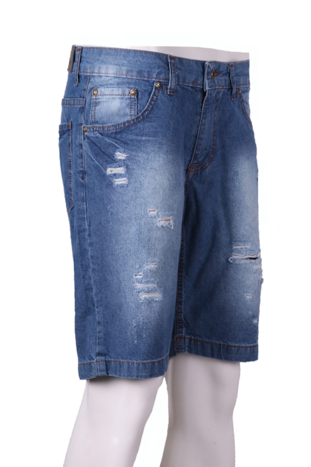 Erkek Mavi Denim Şort