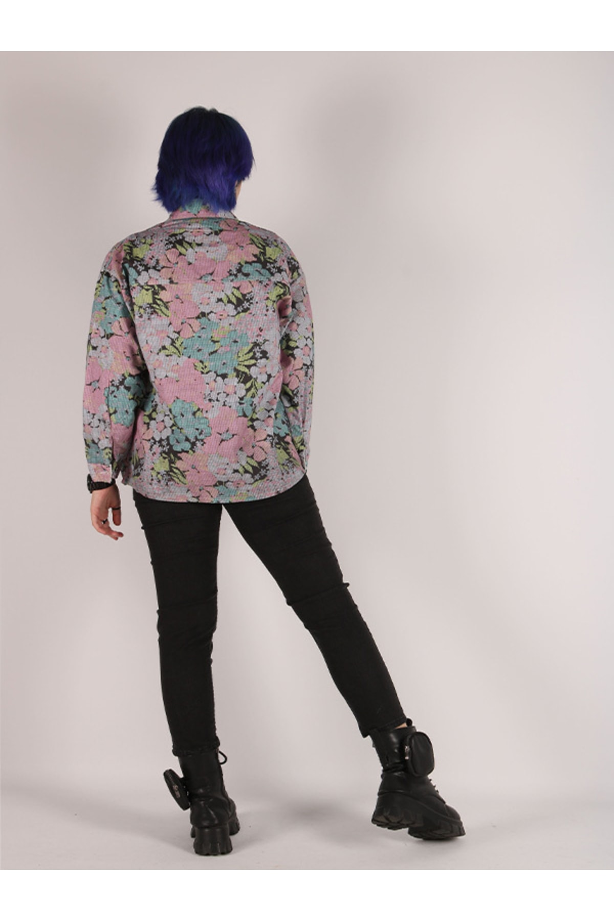 Kadın Çiçek Desenli Ceket