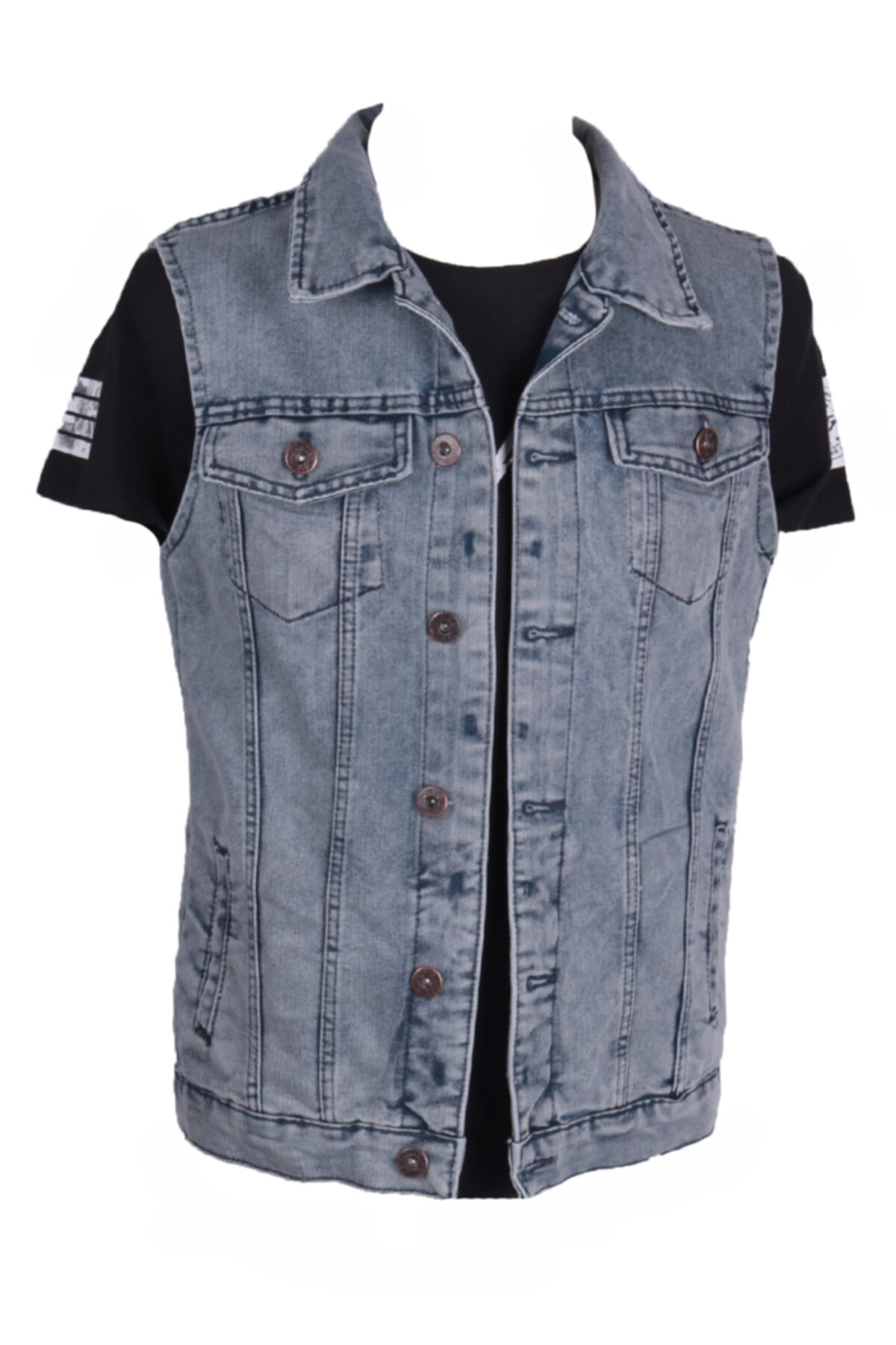 Erkek Denim Spor Yelek  Vkngsj83316