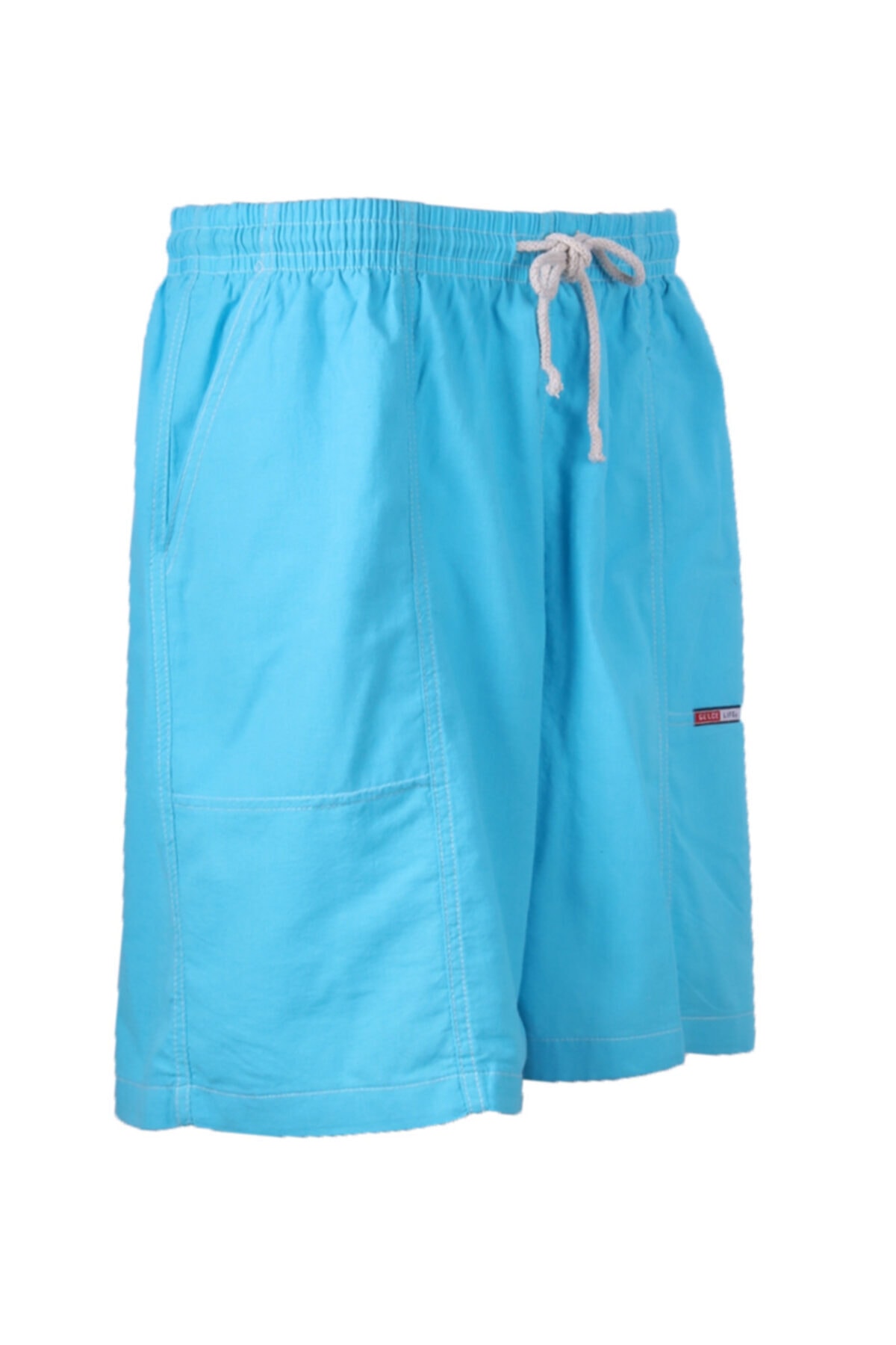 Erkek Mavi Rahat Kesim Şort