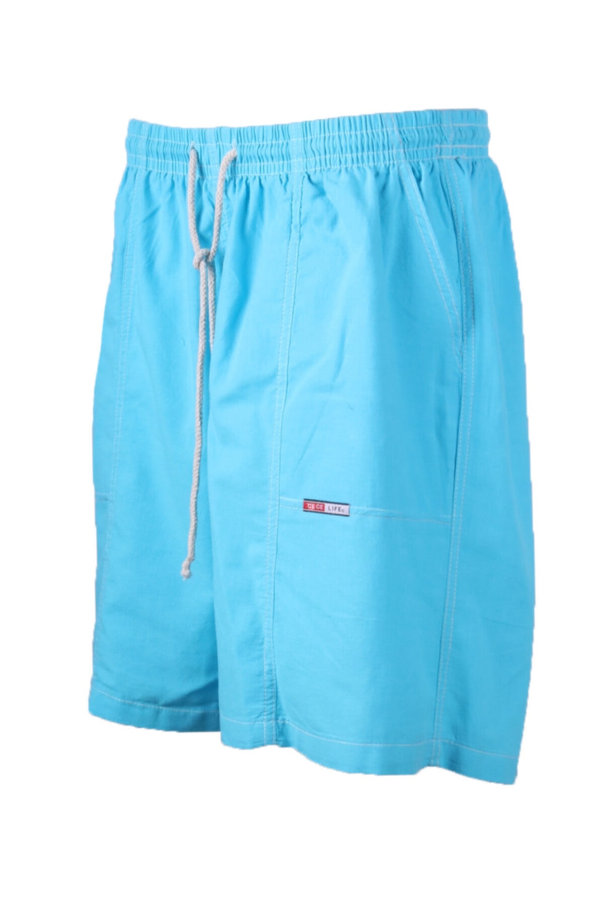 Erkek Mavi Rahat Kesim Şort