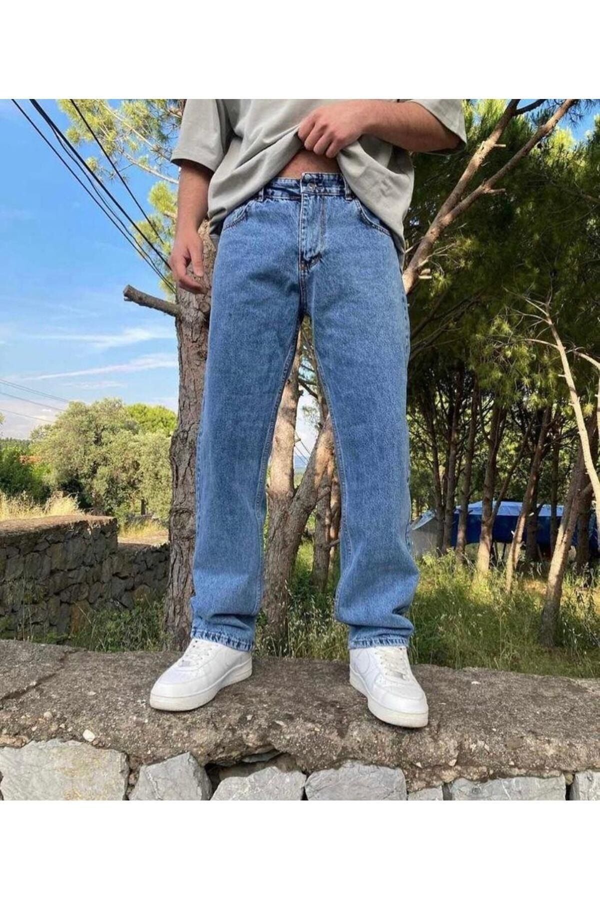 AÇIK MAVİ Baggy Kot Pantolon Mbg