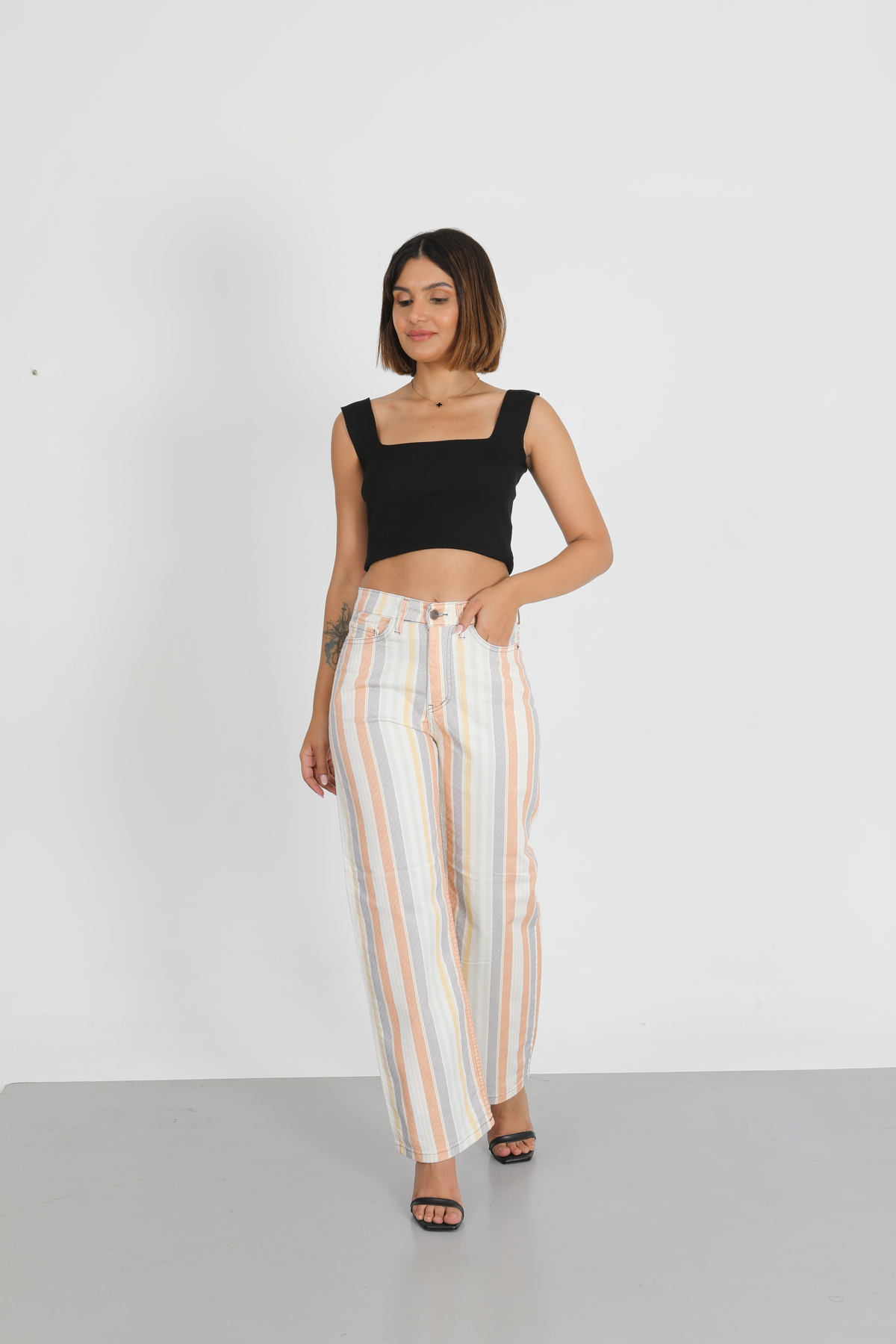 Palazzo Kar Bol Paça Yüksek Bel Salaş Wide Leg Jeans
