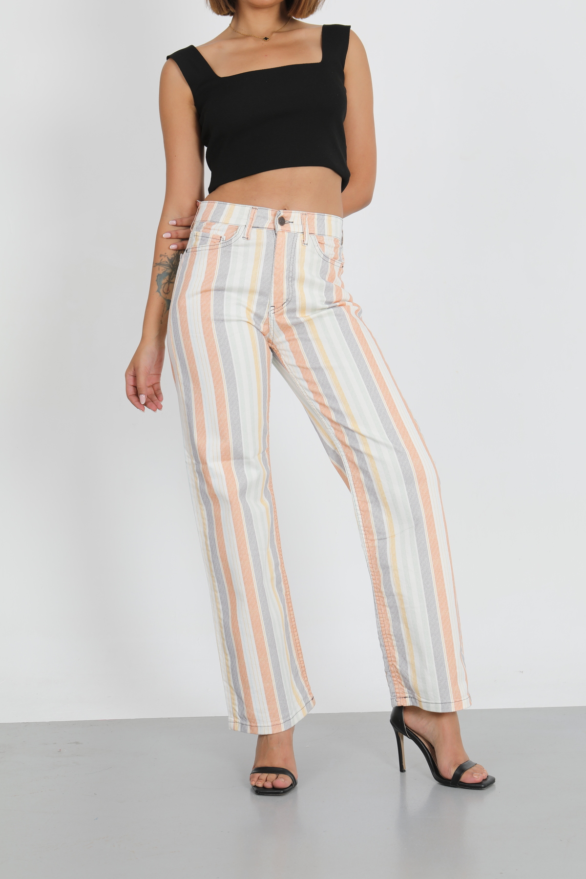 Palazzo Kar Bol Paça Yüksek Bel Salaş Wide Leg Jeans