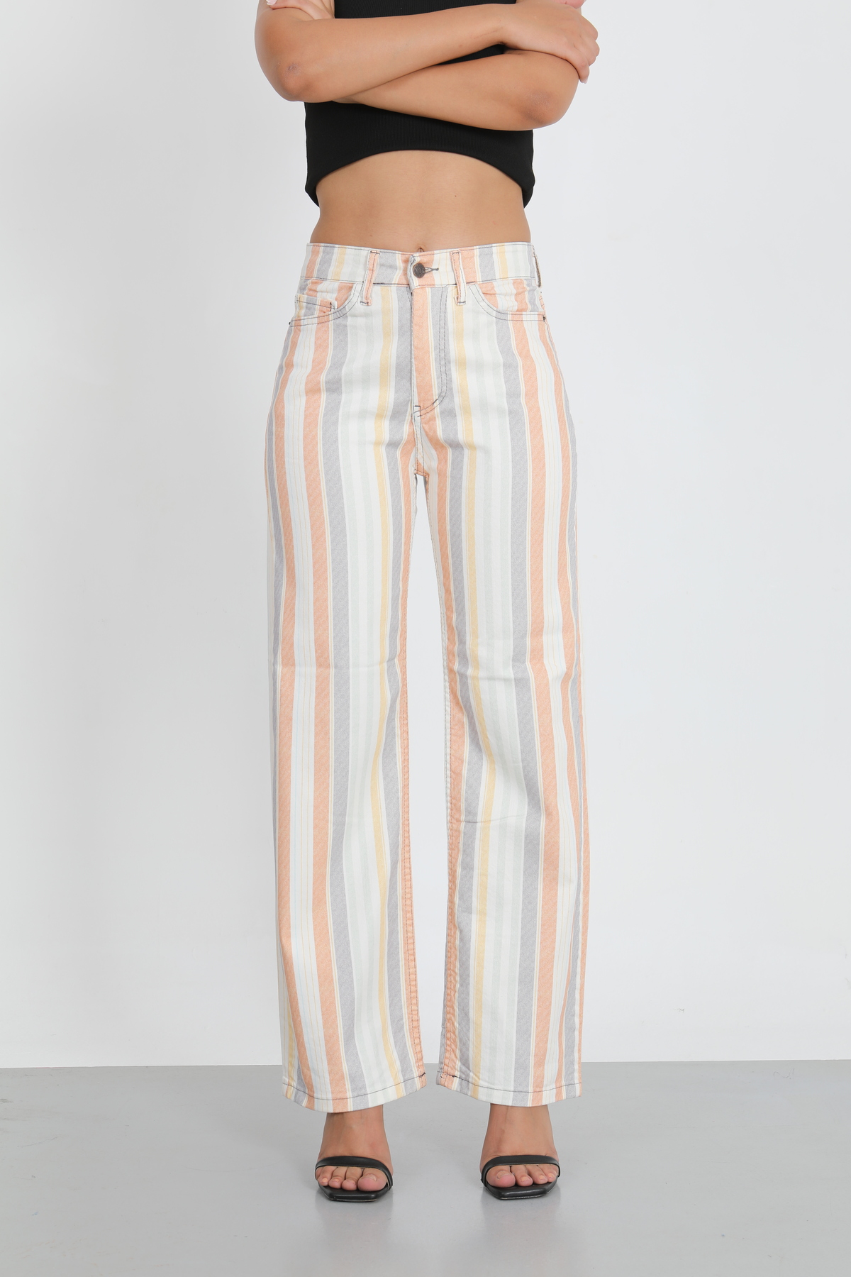Palazzo Kar Bol Paça Yüksek Bel Salaş Wide Leg Jeans