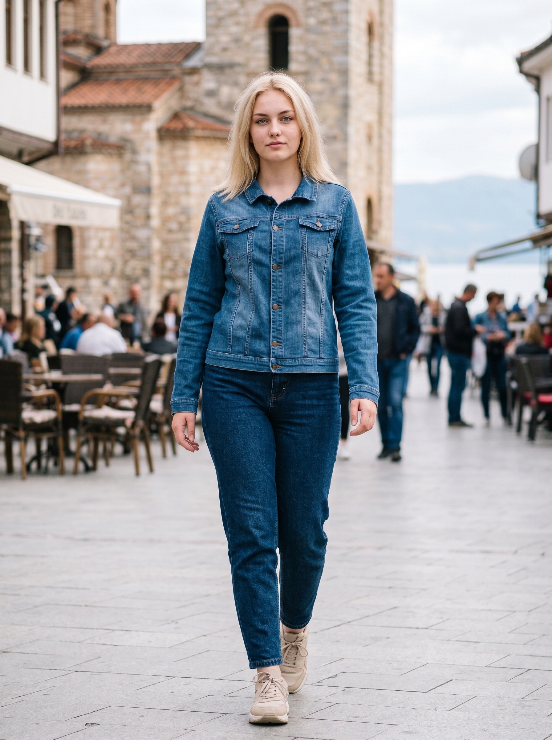 Trend Giyim Mavi Kot Ceket